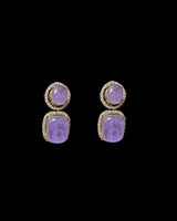 DNS231 Purple doublet necklace set ( READY TO SHIP )