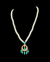 Nida Pendant with Pearl String – Green Beads in Hanging ( READY TO SHIP )