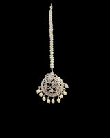 Sarah silver plated tika in fresh water pearls ( READY TO SHIP )