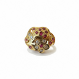 Ruby Zircon Ring – Gold-Plated 92.5 Silver ( READY TO SHIP )