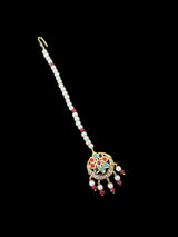 DJTK219 Gold plated small sized tika- multicolor  (READY TO SHIP)