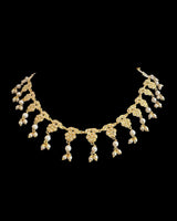 Jadau necklace set in pearls ( READY TO SHIP )