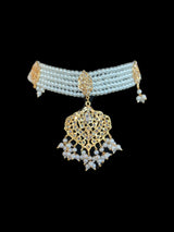 Ekta  pearl choker with earrings ( SHIPS IN 4 WEEKS )