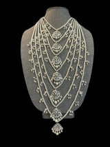 SAT106 Asmara Satlada with earrings tika in silver plating ( READY TO SHIP  )