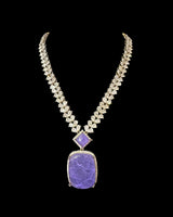 DNS231 Purple doublet necklace set ( READY TO SHIP )