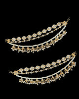 Bridal Kundan & Pearl Ear Supports ( READY TO SHIP )