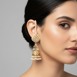 ER14 Thapa kundan jhumka earrings ( READY TO SHIP )