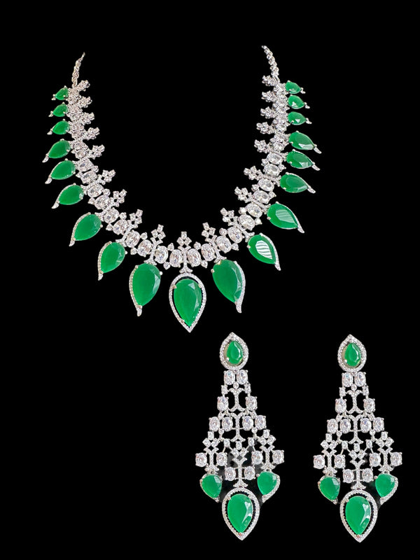 DNS136 Bridal necklace set in Cz ( READY TO SHIP )