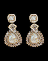 Quartz earrings - marble white   ( READY TO SHIP )