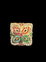 Jadau ring - Navratan ( READY TO SHIP )