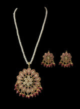 PS481 Kavya pendant set in Ruby    ( READY TO SHIP )