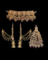 Shiza bridal set in ruby pearl ( READY TO SHIP )