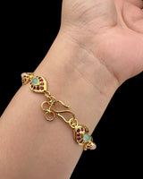Ruby Rose Quartz & Aventurine Gold-Plated Silver Bracelet ( READY TO SHIP )