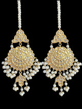 DER731 kundan earrings with pearls ( READY TO SHIP )