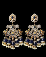 Laiha gold plated earrings - Dark blue  ( READY TO SHIP )