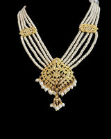 Mehwish jadau necklace with earrings in pearls ( READY TO SHIP )