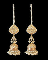 ER14 Thapa kundan jhumka earrings ( READY TO SHIP )