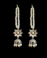 C33 Insia silver plated  jadavi lacha  with karanphool  ( READY TO SHIP )