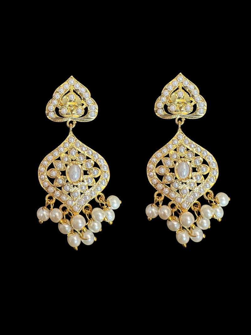 Jadau pendant earrings - Pearls ( READY TO SHIP )