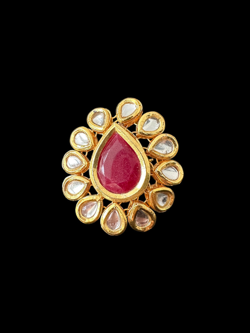 DJR122 Kundan statement ring ( READY TO SHIP )