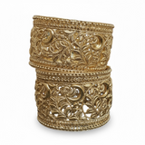 Broad Gold-Plated Mango Motif Kadhas (Set of 2) ( READY TO SHIP )
