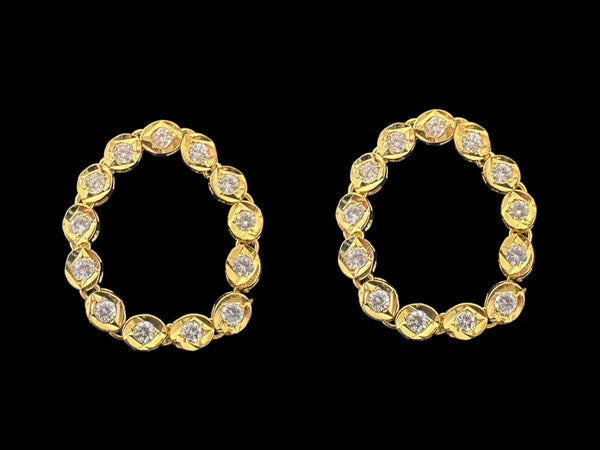 DER724 Gold plated Polki earrings ( READY TO SHIP)