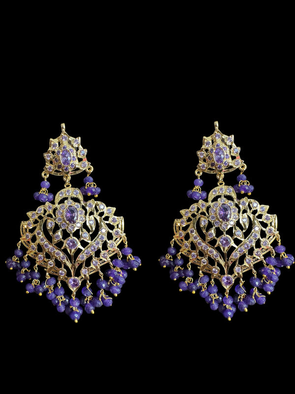 DER703 Ekta purple earrings ( READY TO SHIP )