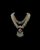 DNS229 Irma Gold-Plated Doublet Polki Necklace Set ( READY TO SHIP )