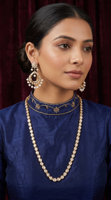 NS94 Bhanu  necklace with chandbali ( READY TO SHIP )
