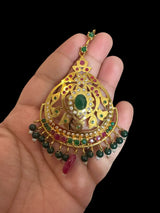 Ruby emerald chandbali earrings ( READY TO SHIP )