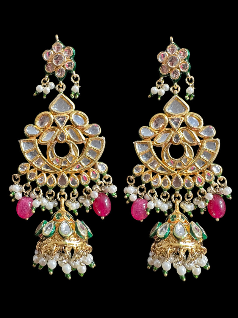 Kundan jhumka earrings  ( READY TO SHIP )