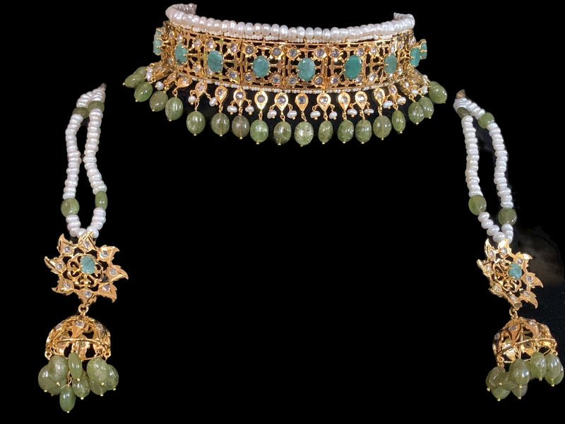 Insia jadavi lacha in natural beads (READY TO SHIP)
