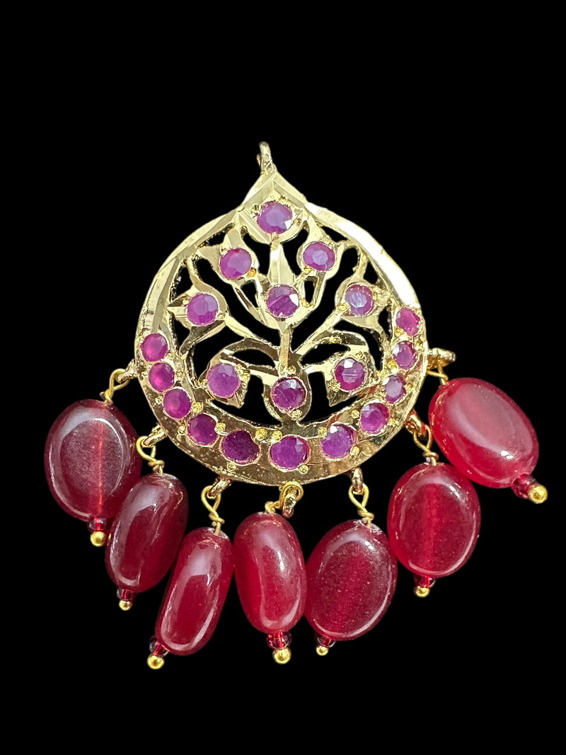 ET539 Asmee earrings in rubies (READY TO SHIP )