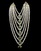 Insia bridal jadavi lacha satlada set in emeralds , ( READY TO SHIP )