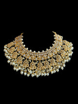 JIMENA bridal set in zircon and pearls ( READY TO SHIP )