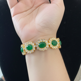 Hyderabadi gold plated bangles -Green / Emerald ( READY TO SHIP )