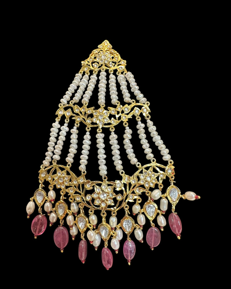 DJHR157 Moissanite and Ruby jhoomar ( READY TO SHIP )