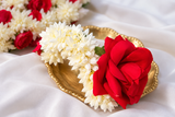 Rose and jasmine faux flower gajra ( READY TO SHIP )