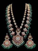 Subah long meenakari Rani haar with earrings ( READY TO SHIP )