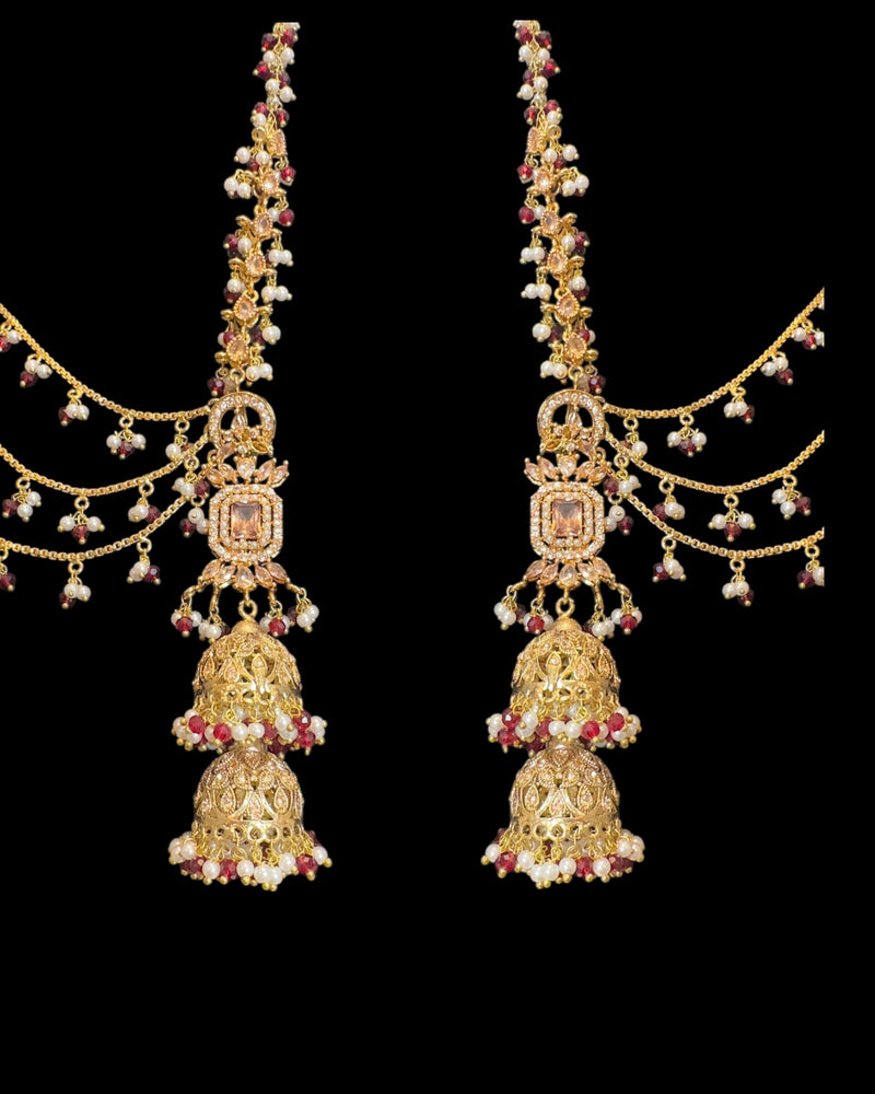 Shiza bridal set in ruby pearl ( READY TO SHIP )