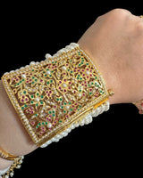 Jadau bahi / bracelet in ruby emerald  ( READY TO SHIP )