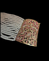 Filza Jadau Bahi / Dasti in Ruby Zircon – Traditional Bracelet ( READY TO SHIP )