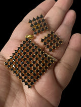 Nandini cz pendant with earrings  (READY TO SHIP )