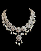 NS211 Malavika necklace set in fresh water pearls (READY TO SHIP )