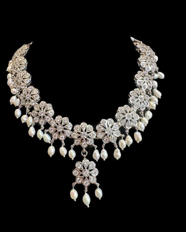 NS211 Malavika necklace set in fresh water pearls (READY TO SHIP )