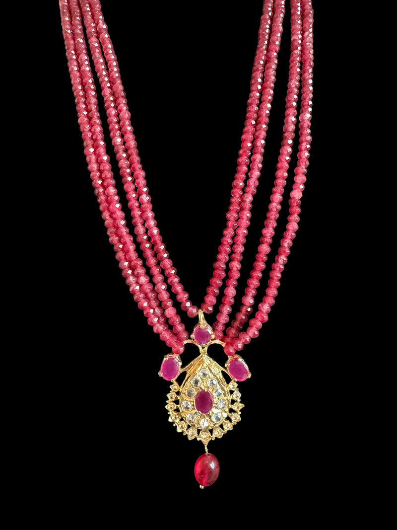 PS518 Jugni in faux ruby  beads ( READY TO SHIP)