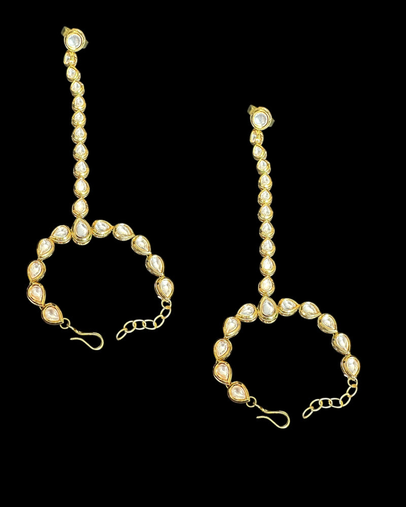 Gold-Plated Kundan Haathphool – Dainty Single Line Elegance ( READY TO SHIP )