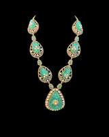 High quality doublet emerald necklace set ( READY TO SHIP )