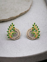 Cz studs - green   ( READY TO SHIP )