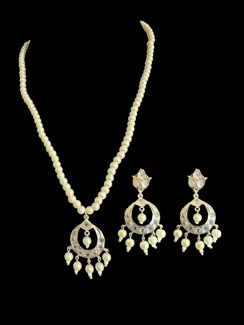 PS500 Nida pendant set - silver plated  ( READY TO SHIP )